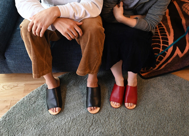 Wooden room shoes "Two-piece" -Mizutori Kogyo-