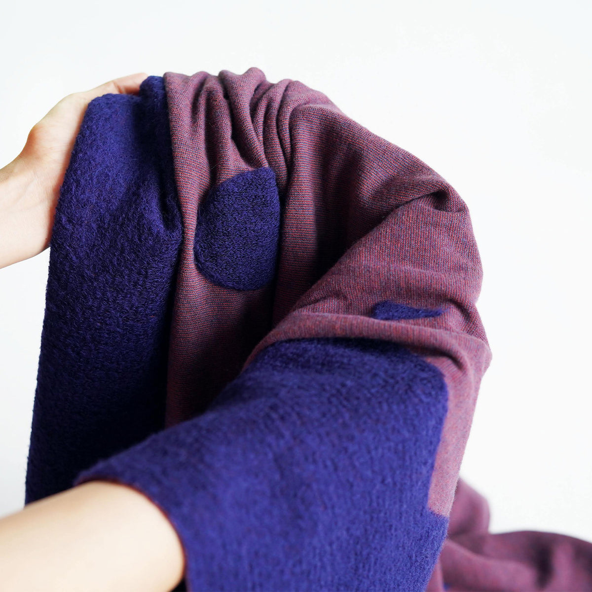 Navy mountain&moon stole, close-up