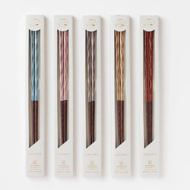 Mingei Kasane chopsticks in their individual packaging