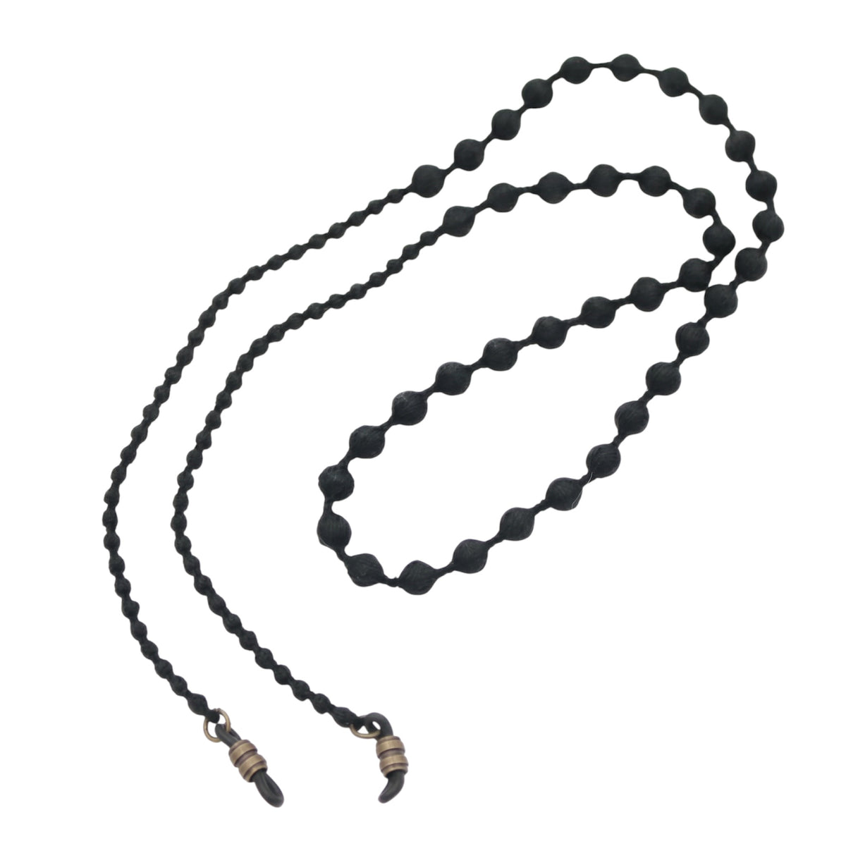Black beaded glasses cord #Color_Black