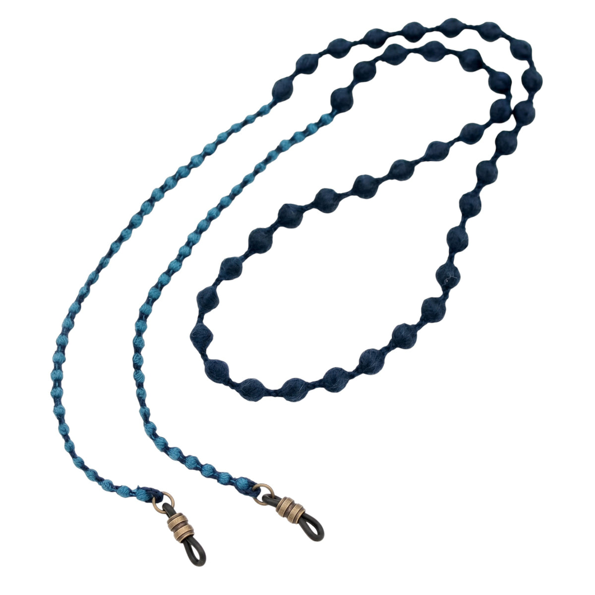Blue beaded glasses cord #Color_Blue
