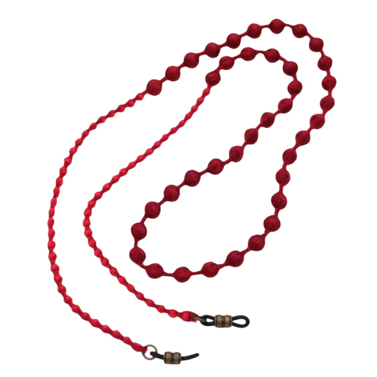 Red beaded glasses cord #Color_Red