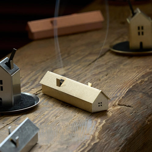 Incense House Long: Folded Metal Incense Holder | AYASE MONOZUKURI KENKYUKAI