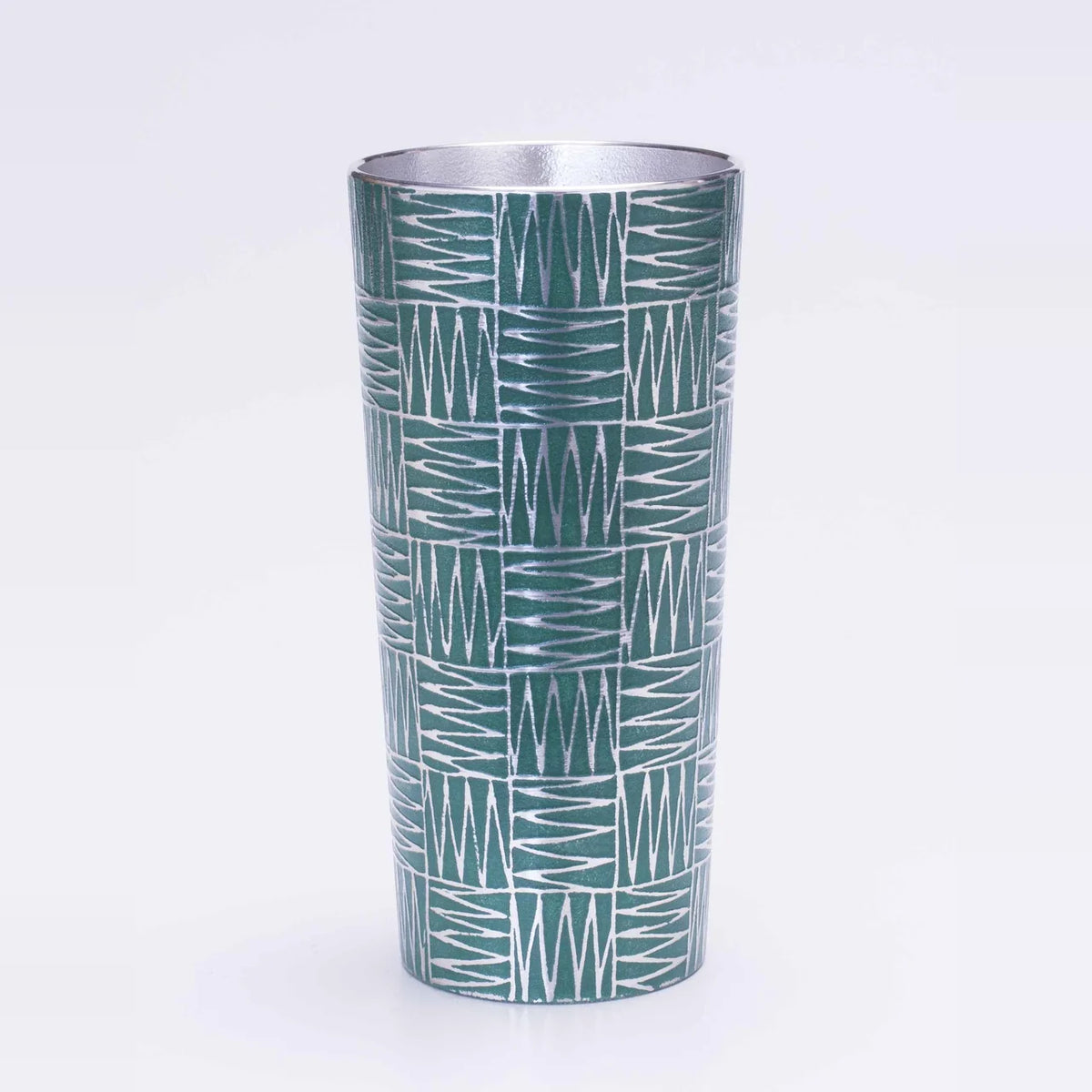 Osaka Suzuki tin tumbler Ichimatsu with checkered pattern in green #Color_Green