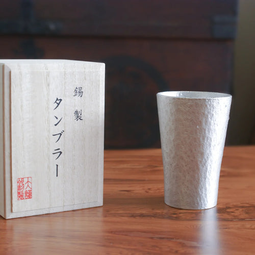 Osaka Suzuki 锡制平底杯 Rikka – 手工锤目