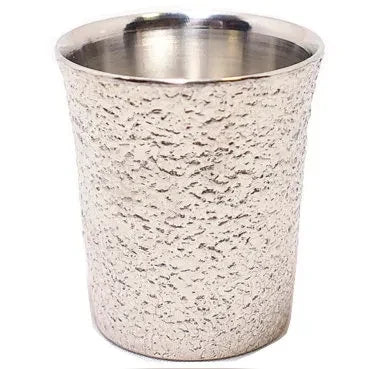 Osaka Suzuki tin guinomi sake cup, Sazare design in silver #Color_Silver
