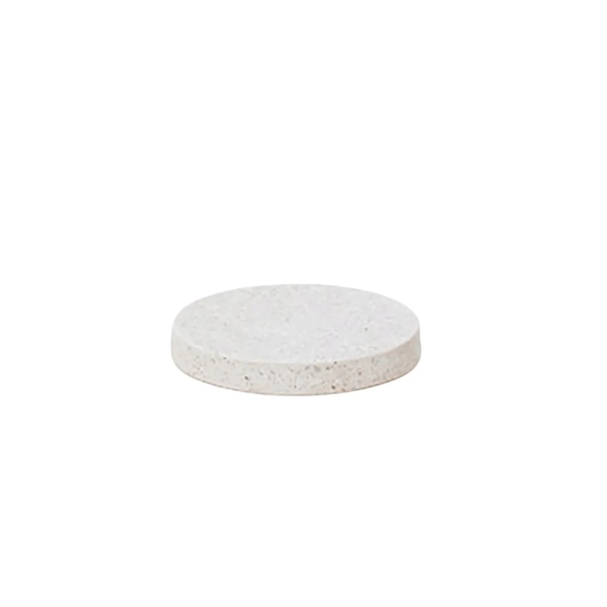 soil soap dish for bath, circle, white