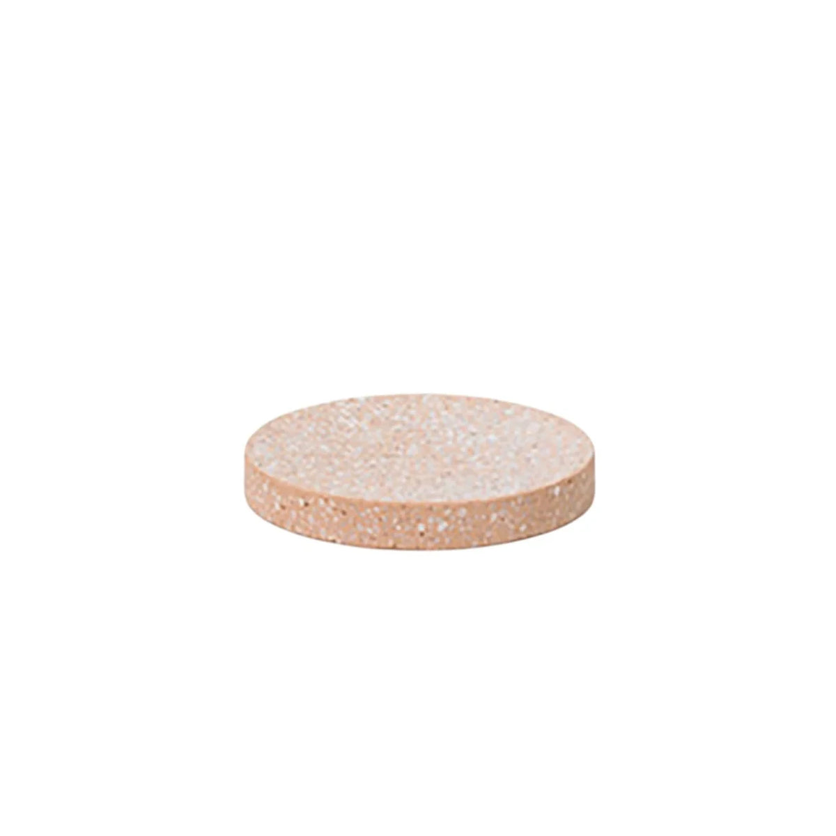 soil soap dish for bath, circle, pink